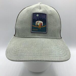Legacy Men's Gray Brown ESALEN Patch Corduroy Trucker Snapback Cap Hat